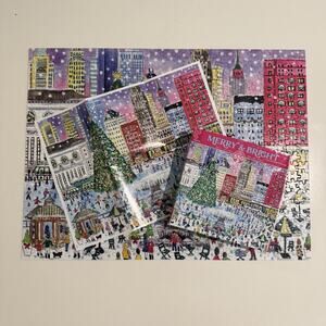 Michael Storrings Jigsaw Puzzle Merry & Bright Complete Poster Christmas Holiday